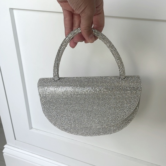 Small Silver Rhinestone Flap Bag - Picture 11 of 11